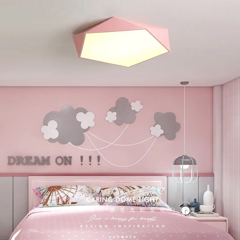 Afralia™ Geometric Dimmable LED Ceiling Lamps for Living Room Aisle Balcony Lighting