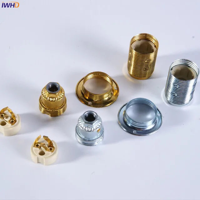 Afralia™ Aluminum E27 Lamp Holder Vintage Retro Socket Lamp Base for Light Bulb