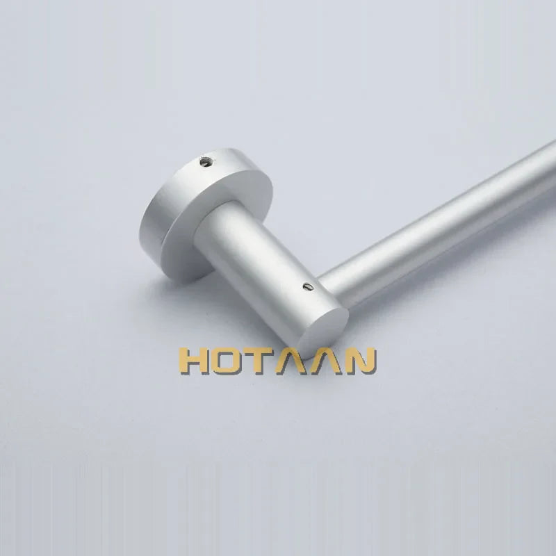 Afralia™ Aluminium Bathroom Accessory Towel Bar Rail Holder, Anti-Rust Round Towel Rack