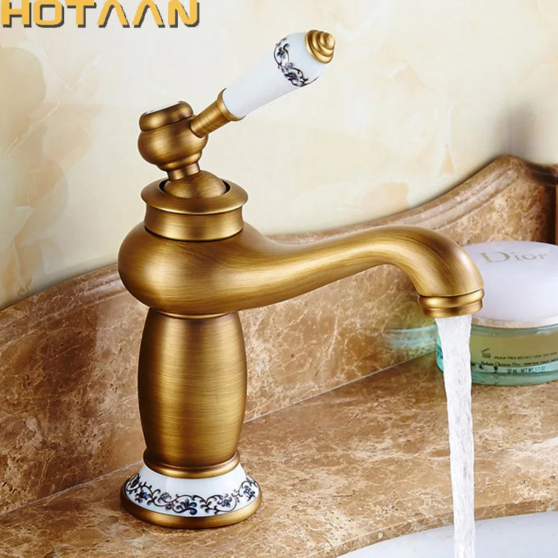 Afralia™ Antique Bronze Single Handle Basin Faucet