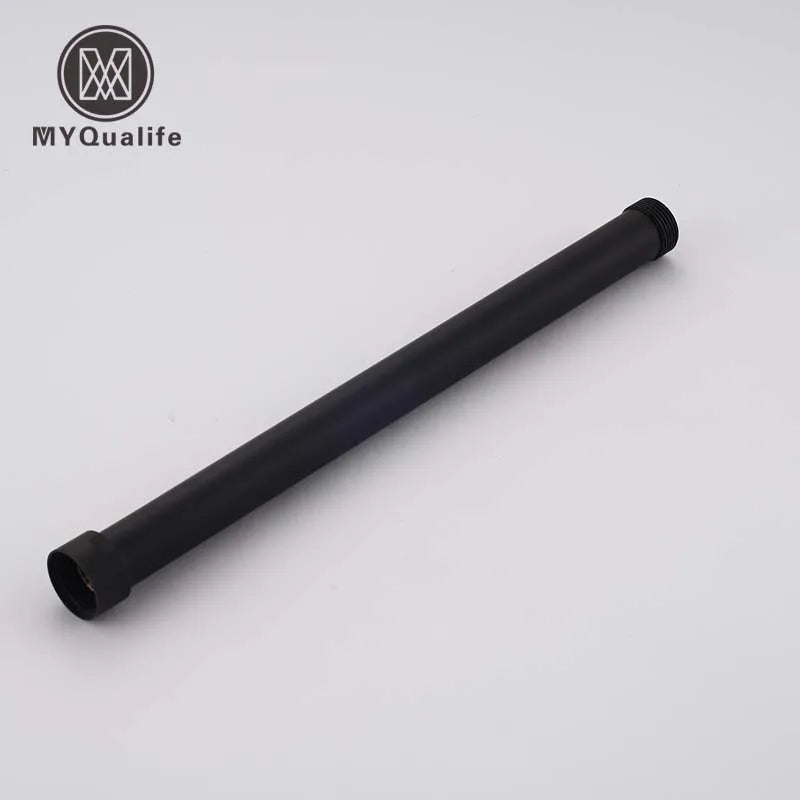 Afralia™ Brass Black Bathroom Faucet 30cm Extension Tube for Heightening