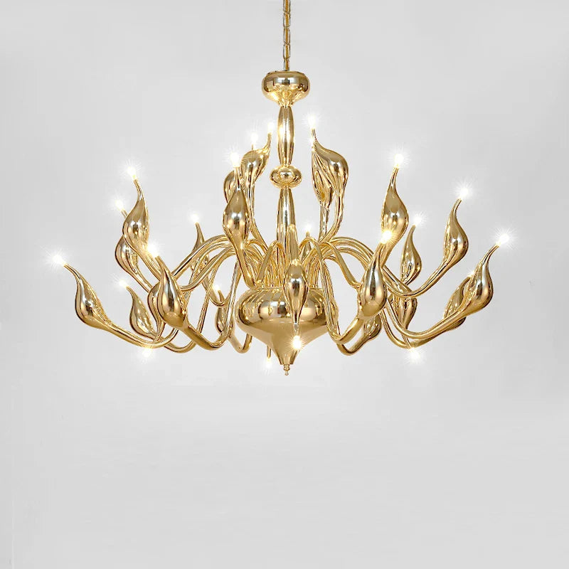 Afralia™ Nordic Art Swan Chandelier Light LED Lamp for Bedroom Living Room Decor