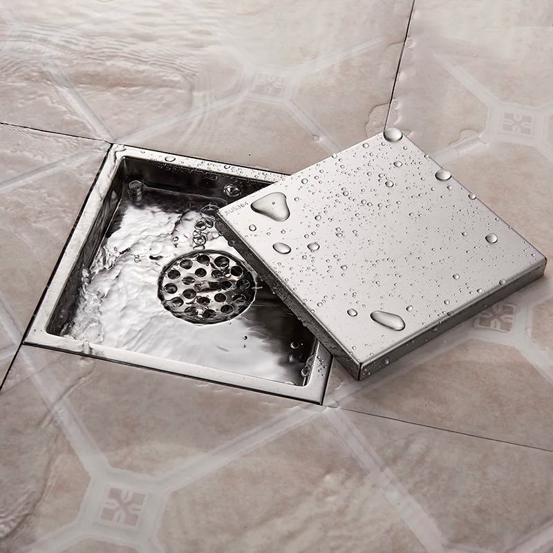 Afralia™ Stainless Steel Tile Insert Square Shower Drain Floor Waste Grate