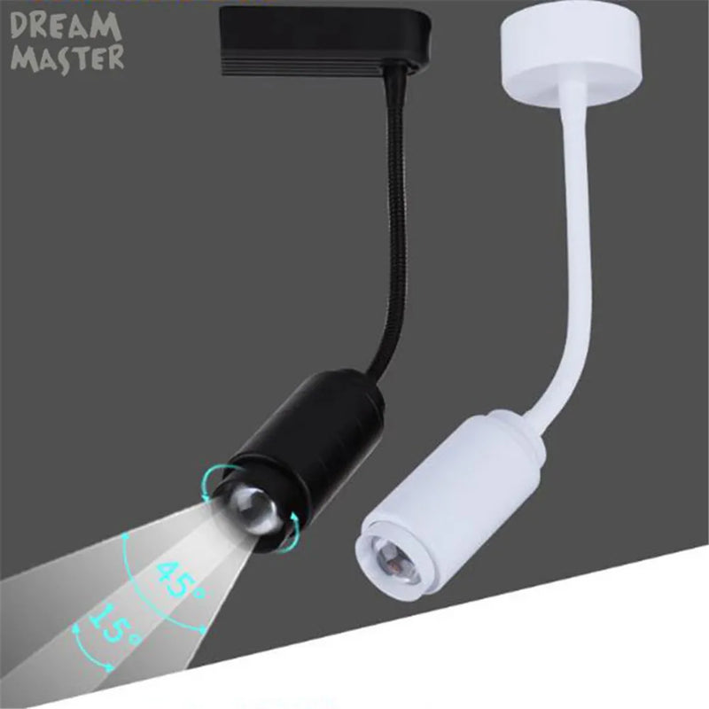 Afralia™ Zoomable Gooseneck Track Light for Gallery and Shop Ceiling Lighting