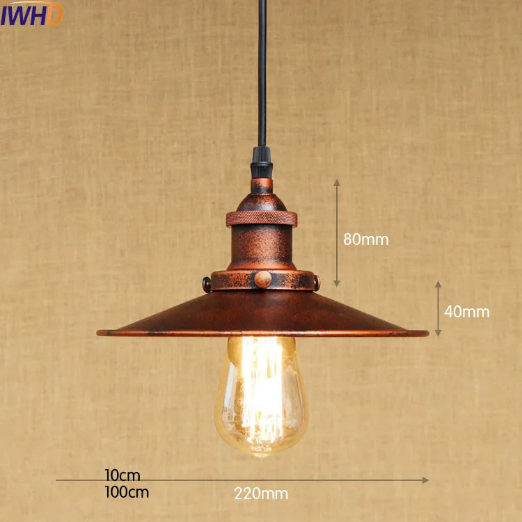 Afralia™ Rustic Vintage Pendant Light LED Edison-Style Industrial Lamp Retro Loft Fixture