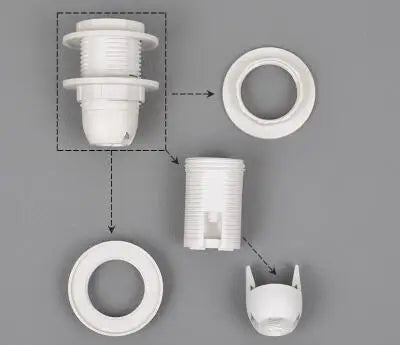 Afralia™ E27 Lamp Bulb Holder Fitting, Black/White, 110v-220v Lighting Accessory