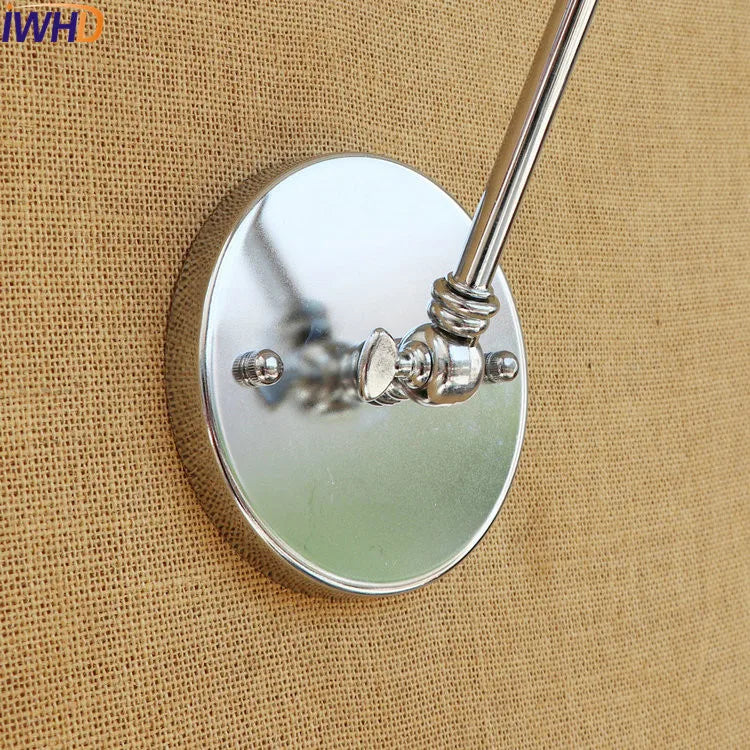 Afralia™ Silver Retro Vintage Swing Long Arm Wall Light LED Sconce Industrial Lighting