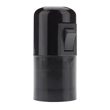 Afralia™ E27 Socket Lamp Base Switch 4A, 250V Black Fitting Bulb Holder Socket