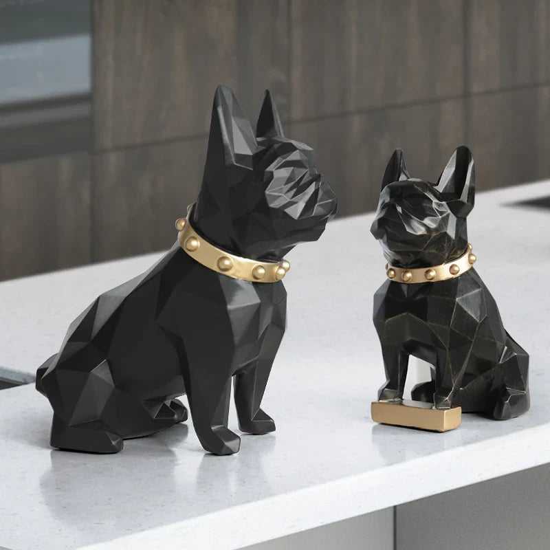 Afralia™ Dog Statue Resin Decor Modern Art Animal Sculpture Figurine Garden Home Ornaments
