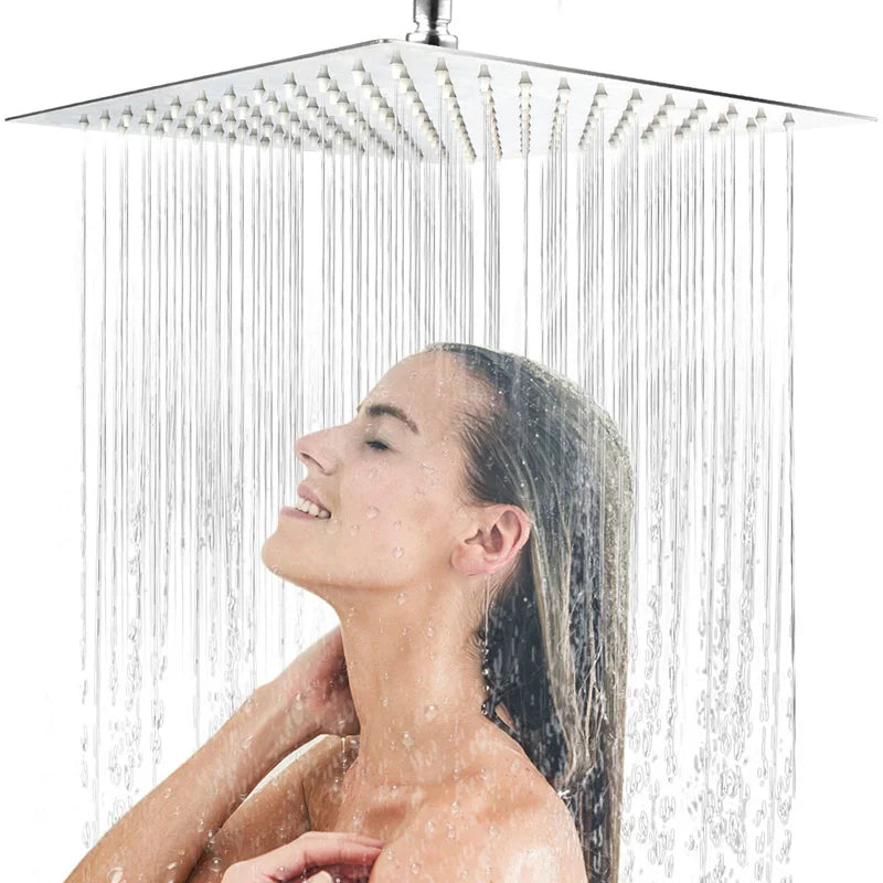 Afralia™ Chrome Thermostatic Shower Faucet with Dual Handle & Handshower