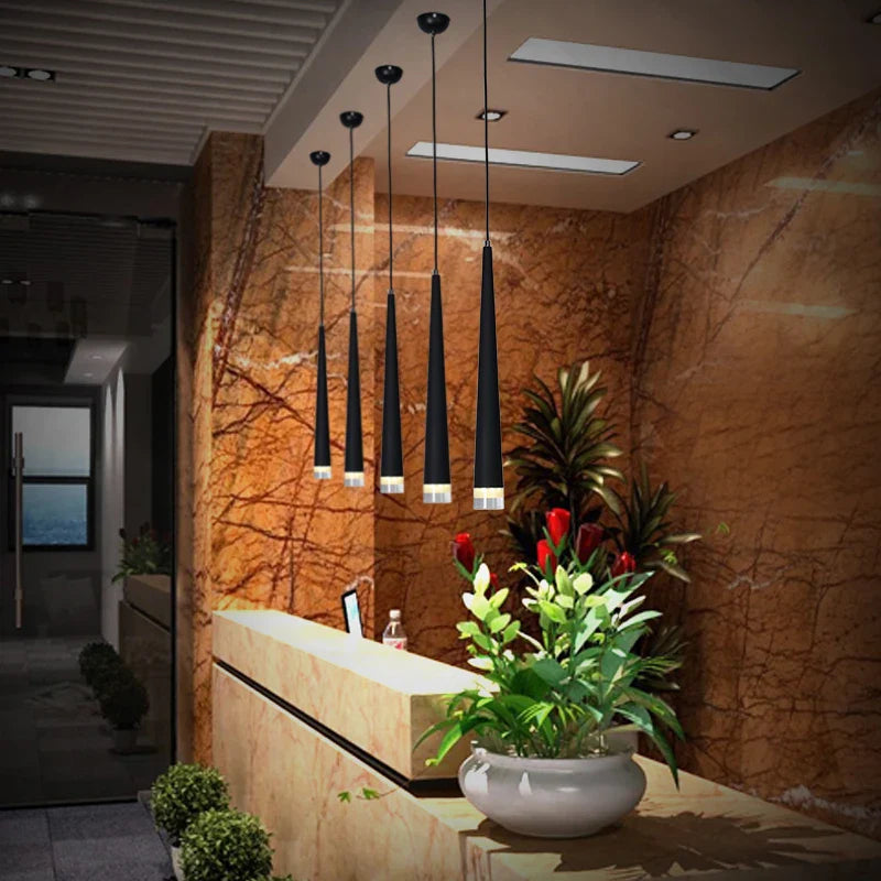 Afralia™ LED Cone Pendant Lights for Restaurant/Bar/Home Decoration - Modern 3W Hanging Lamps