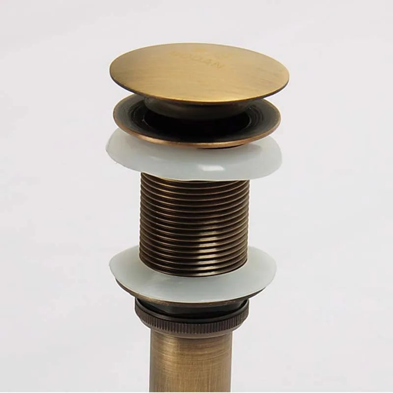 Afralia™ Antique Brass Bathroom Sink Pop Up Drain for Vessel Sink