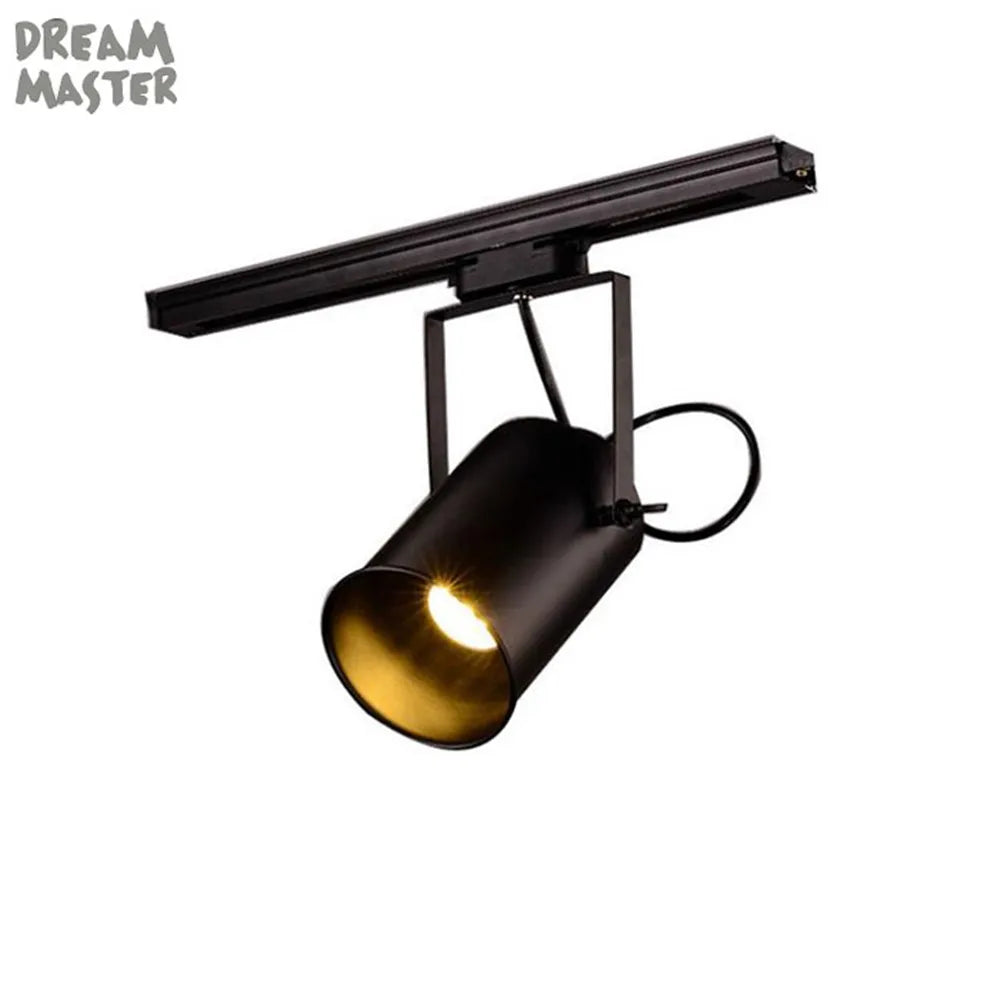 Afralia™ Vintage Black Track Spotlights for Clothing Store Ceiling Lighting