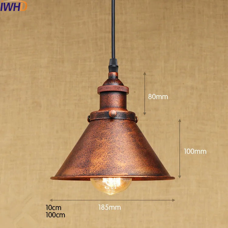 Afralia™ Rustic Vintage Pendant Light LED Edison-Style Industrial Lamp Retro Loft Fixture
