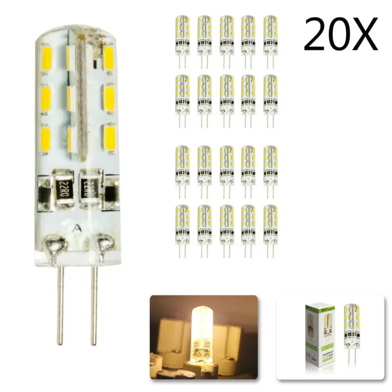 Afralia™ G4 LED Corn Lamp 3W 24leds SMD 3014 Spotlight Bulbs Warm Cold White