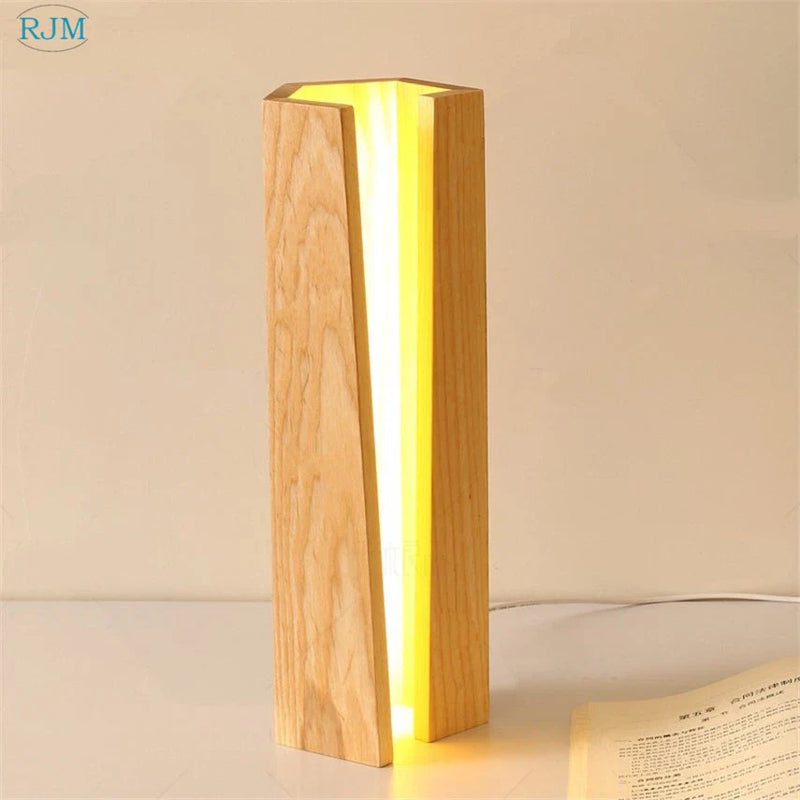 Afralia™ Solid Wood Table Lamps for Home Lighting Decor