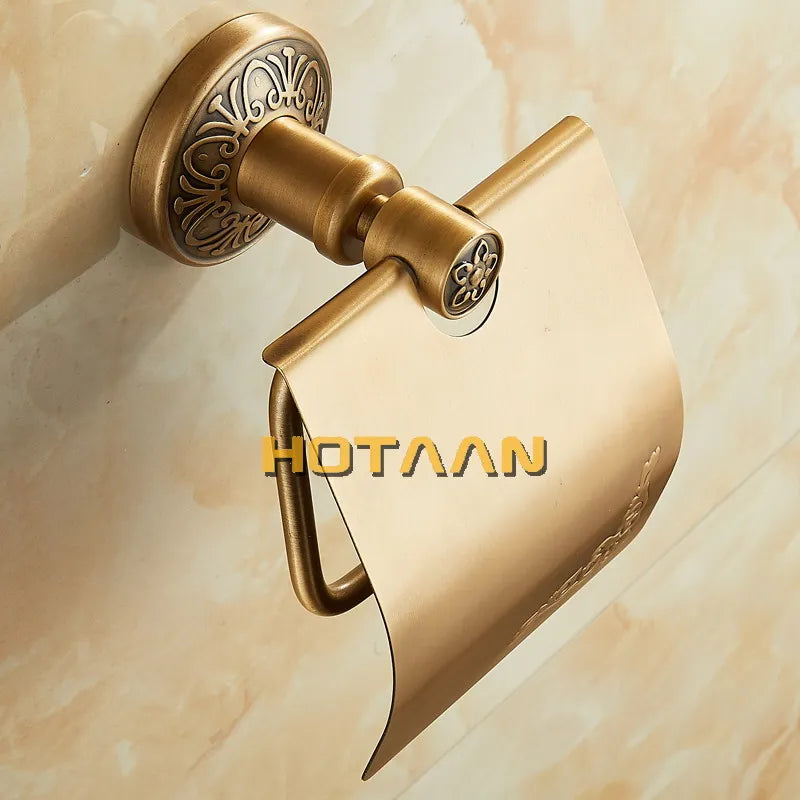 Afralia™ Antique Brass Toilet Paper Holder Classic Bathroom Accessories