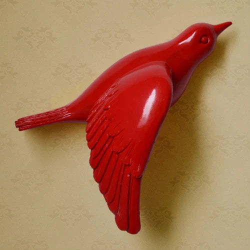 Afralia™ Resin Little Bird Wall Decoration 3D Home Decor Modern Crafts Background Wall