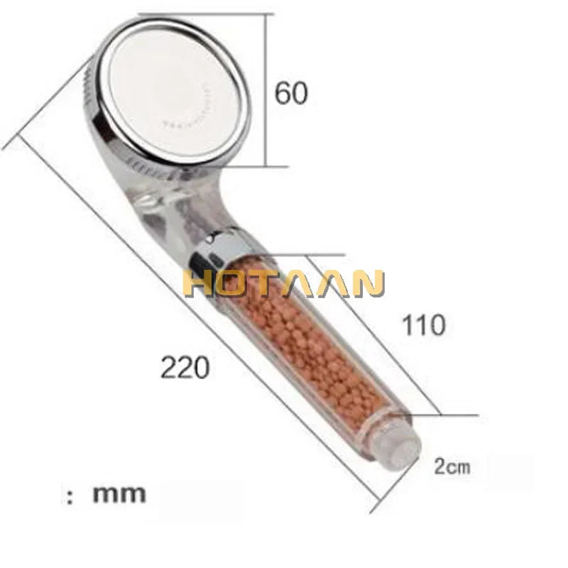 Afralia™ Crystal Anion Handheld Shower Head Filter Pressurize Water Saving, Bathroom Accessories