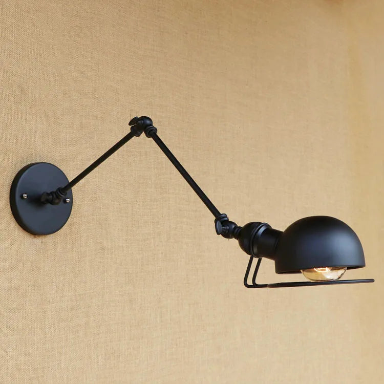 Afralia™ Industrial Vintage Wall Sconce Swing Arm Light Fixture
