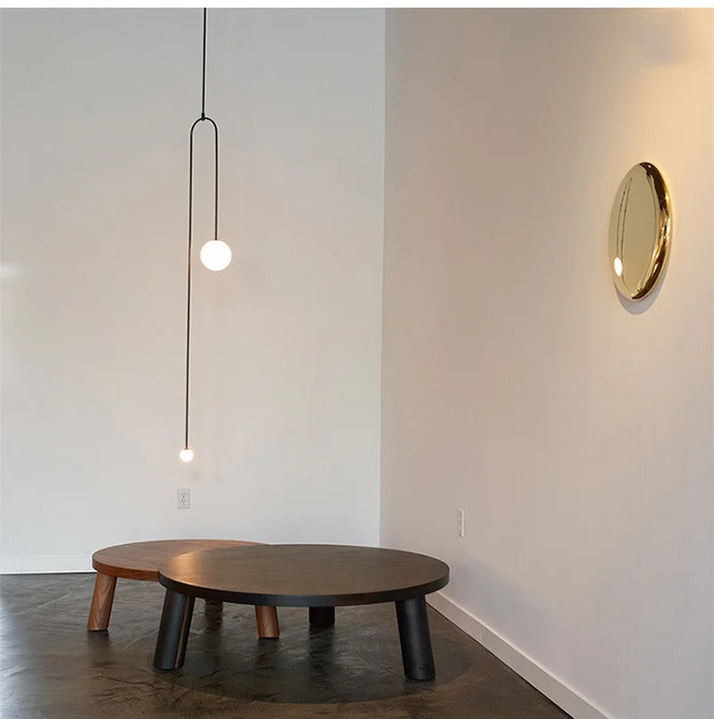 Afralia™ Geometric Pendant Light: Nordic Minimalist Bedroom & Living Room Hanging Lamp