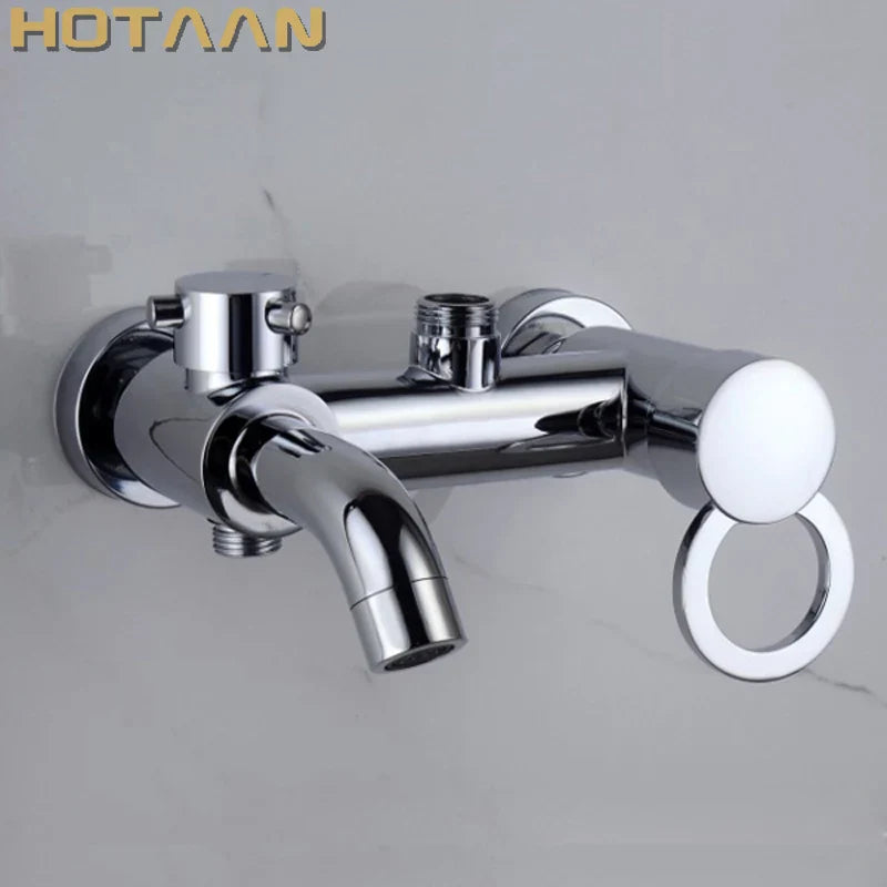 Afralia™ Wall Mounted Shower Faucet Mixer Control Valve for Bath Tub - Copper YT-5313