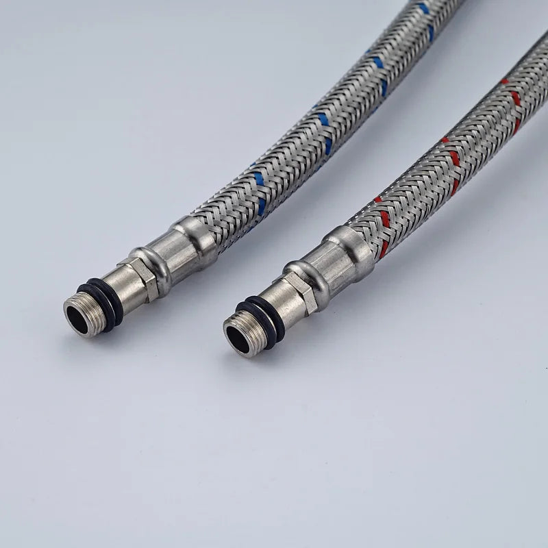 Afralia™ 40cm Stainless Steel Faucet Plumbing Hose for Hot & Cold Water