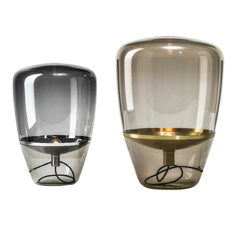 Afralia™ Post Modern Glass Table Lamp for Living Room Office Decor