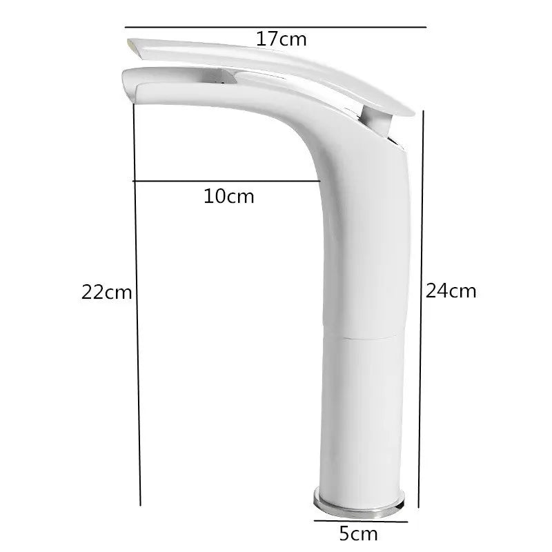 Black & White Afralia™ Solid Brass Waterfall Basin Faucet for Stylish Bathroom Sink