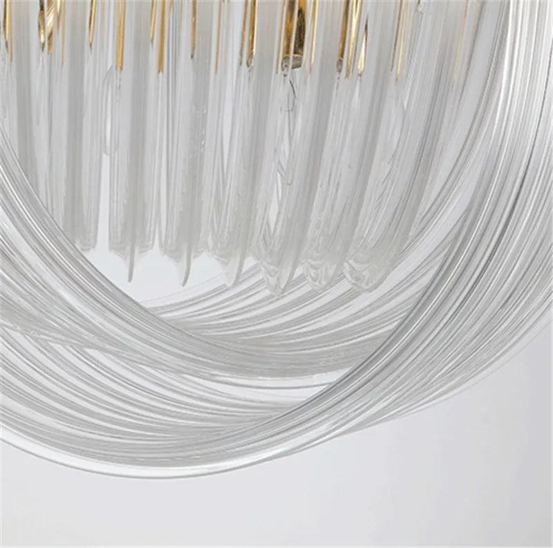 Afralia™ Art Glass Tube Pendant Chandelier Dining Room Hanging Lamp