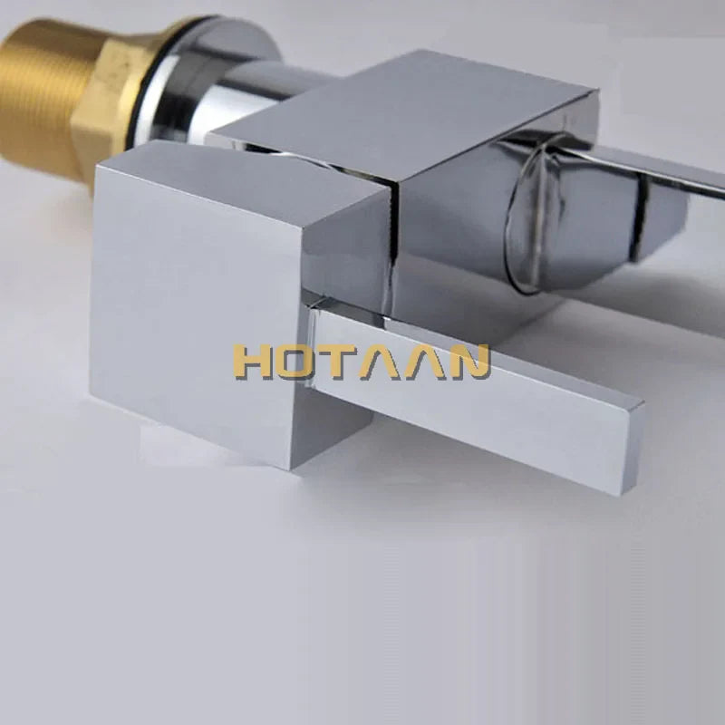 Afralia™ Dual Hole Kitchen Tap in Brass Chrome Finish