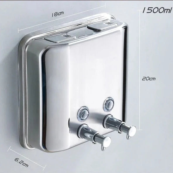 Afralia™ Stainless Steel Soap Dispenser 1500ml Wall Mount for Kitchen Bathroom