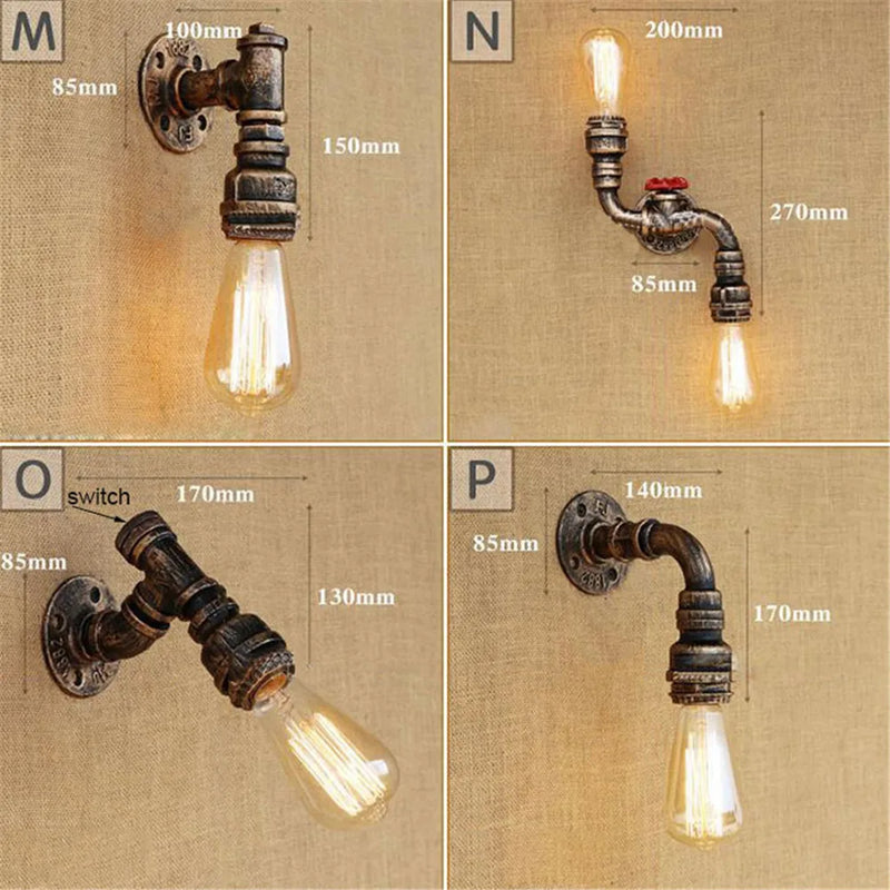 Afralia™ Rustic Edison Bulb Wall Sconces for Home Lighting Fixture