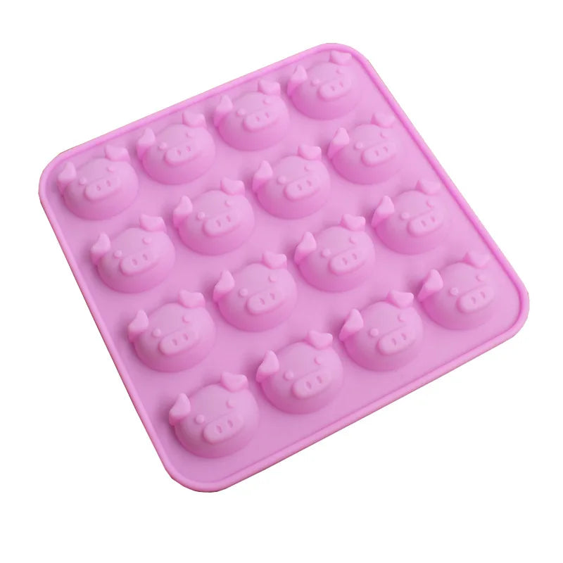 Afralia™ Cute Pig Head Silicone Cake Mold for Chocolate, Soap - DIY Piggy Mold