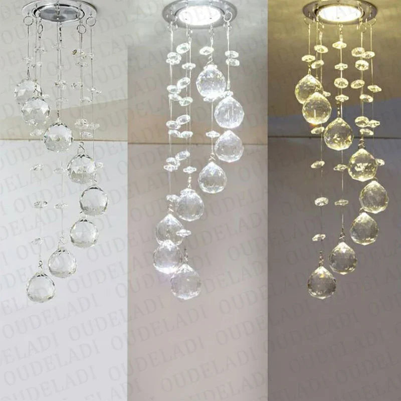 Afralia™ Crystal LED Downlight for Home Decor, Living Room, Dining, Corridor - Mini Ceiling Lamp
