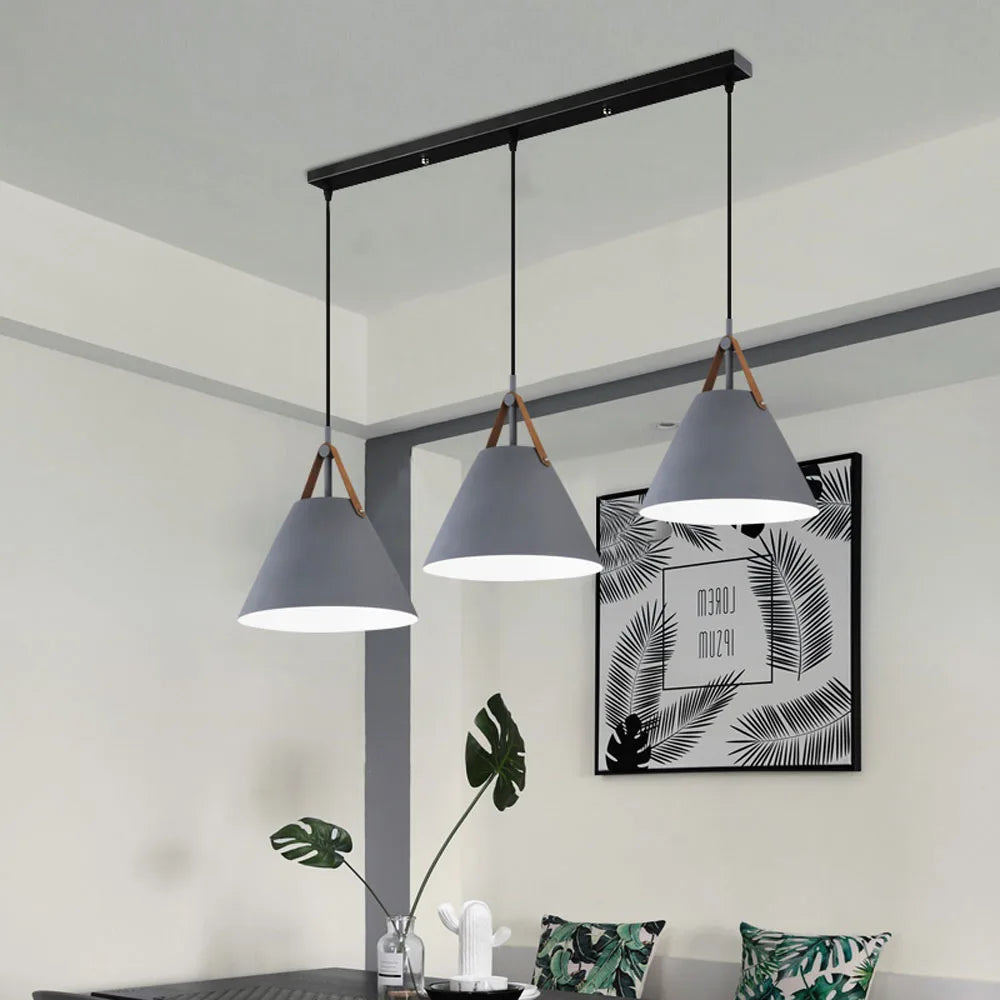 Afralia™ Nordic LED Pendant Lights for Home Dining Room, Single-Three Heads Lamps