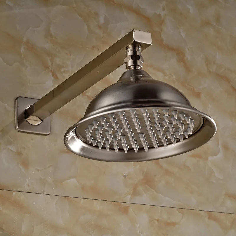 Afralia™ Stainless Steel Rain Shower Head with Brass Shower Arm