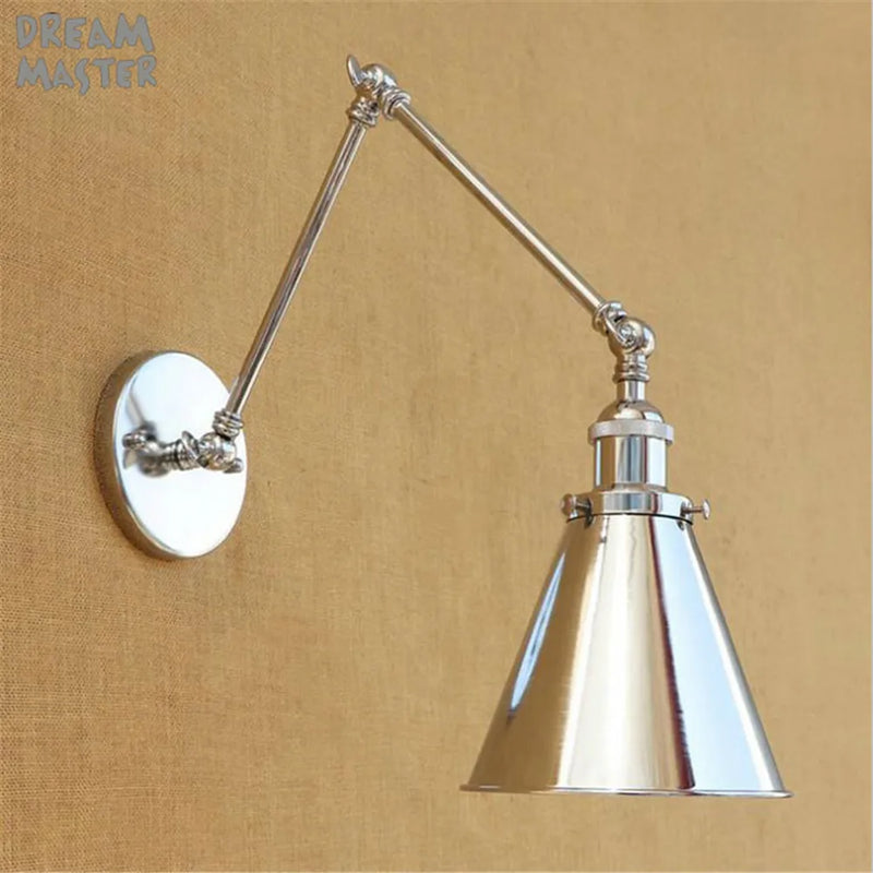 Afralia™ Dream Master Chrome Wall Sconce Silver Lustre Modern Metal Painted Wall Light