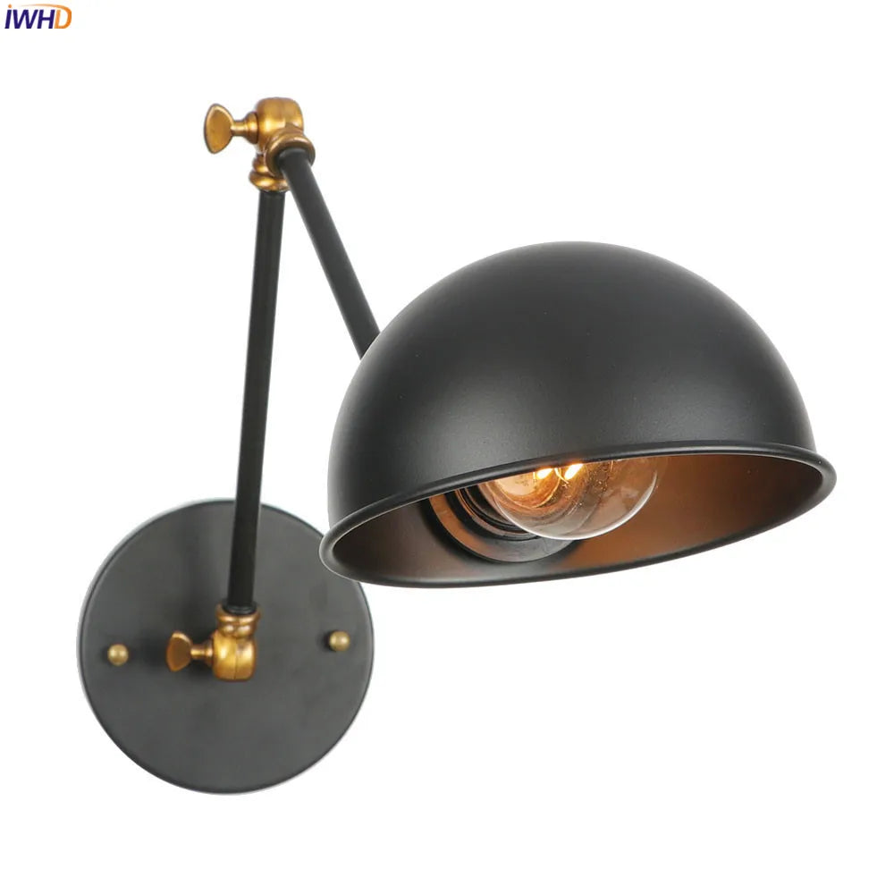 Afralia™ Retro LED Swing Arm Wall Lamp Sconce for Bathroom Living Room
