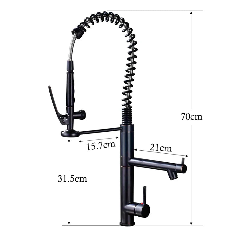 Afralia™ Oil Rubbed Bronze Kitchen Mixer Faucet Single Handle Deck Mounted