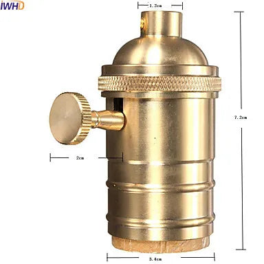 Afralia™ Vintage E27 Socket Lamp Base With Switch - Edison Style Bulb Holder Socket