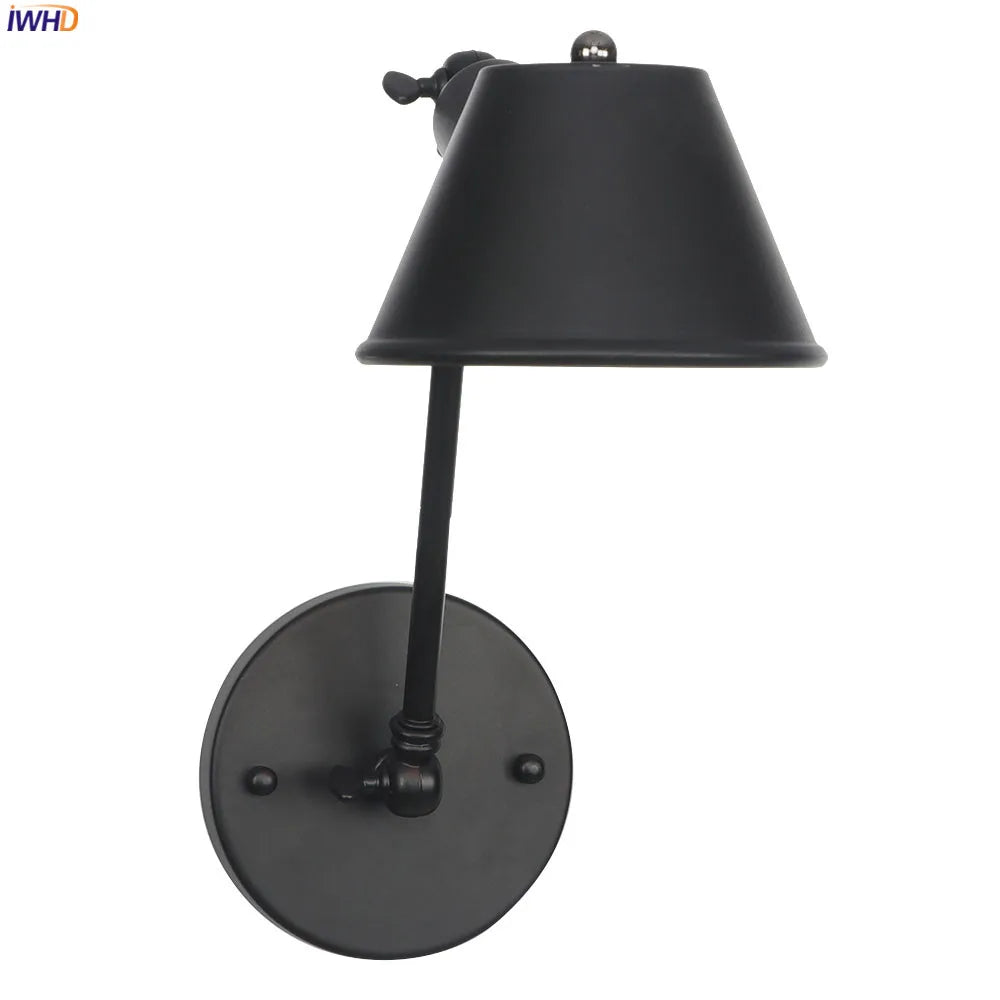 Afralia™ Retro LED Wall Light Adjustable Long Arm Sconce Bedroom Bathroom Stair Loft Vintage