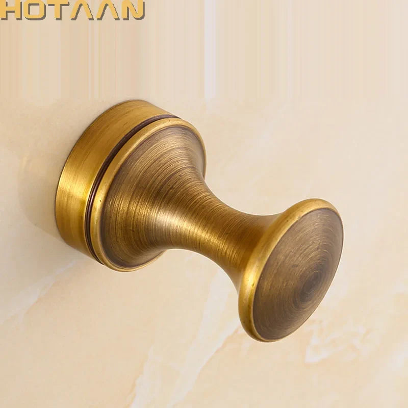 Afralia™ Antique Brass Wall Clothes Rack Hook, Bathroom Robe Hanger