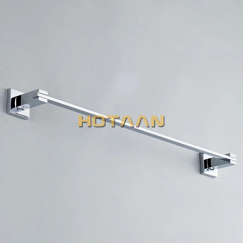 Afralia™ Chrome Finish Stainless Steel Single Towel Bar for Bathroom
