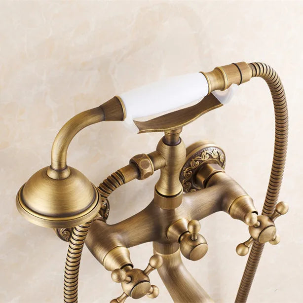 Afralia™ Waterfall Wall Bath Shower Faucet Set with Mixer for Bathroom Sink