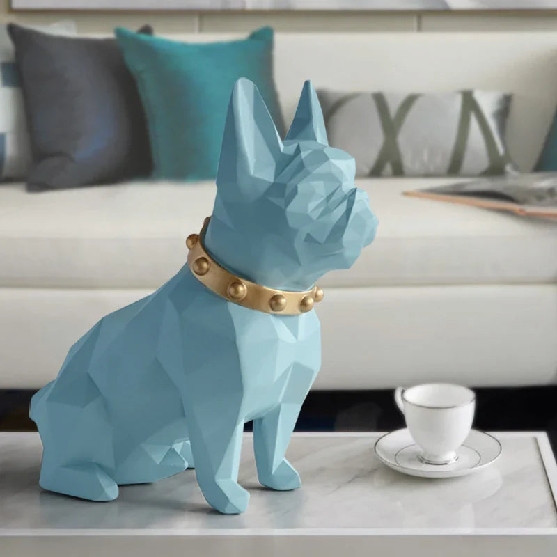 Afralia™ Dog Statue Resin Decor Modern Art Animal Sculpture Figurine Garden Home Ornaments