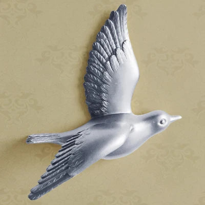 Afralia™ Resin Little Bird Wall Decoration 3D Home Decor Modern Crafts Background Wall