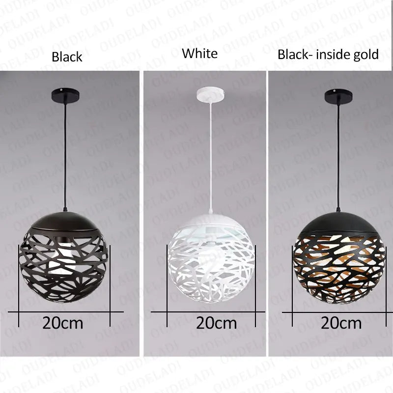 Afralia™ Round Ball Chandelier: Vintage Nordic Loft Pendant Light for Home Decor