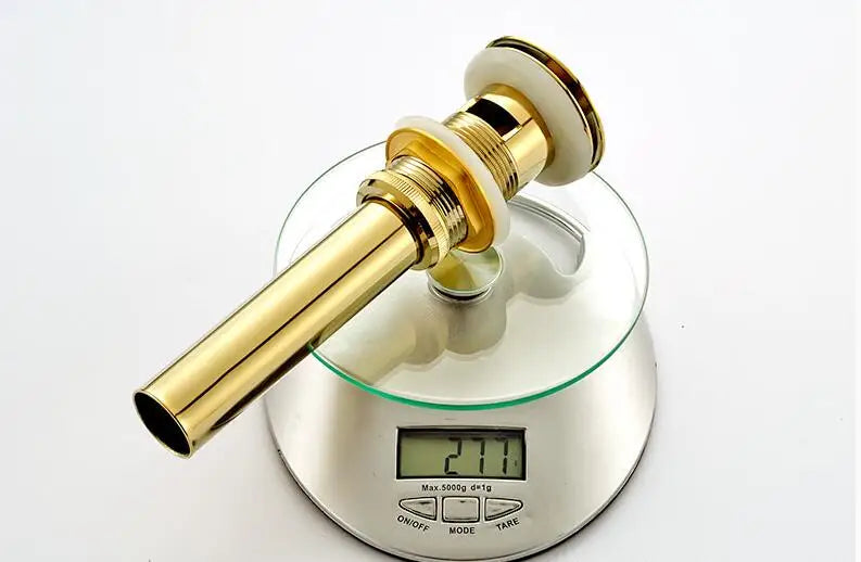 Afralia™ Brass Pop Up Bathroom Basin Waste Drain With Overflow/Without Overflow