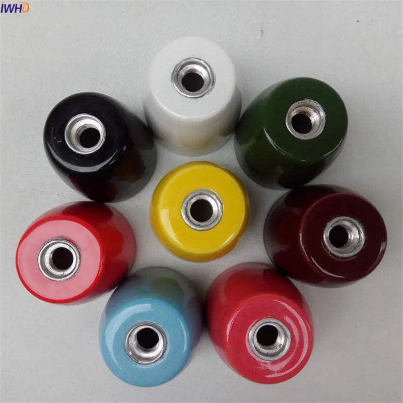 Afralia™ E27 Ceramics Light Bulb Holder Socket Vintage Soquete Retro Lamp Base Holder
